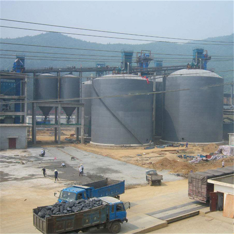 黄冈水泥钢板仓2座3000吨青岛项目进入施工